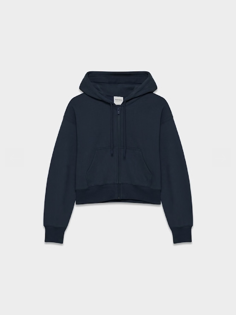 Aritzia boyfriend navy zip up. Zipper broke off but still zips